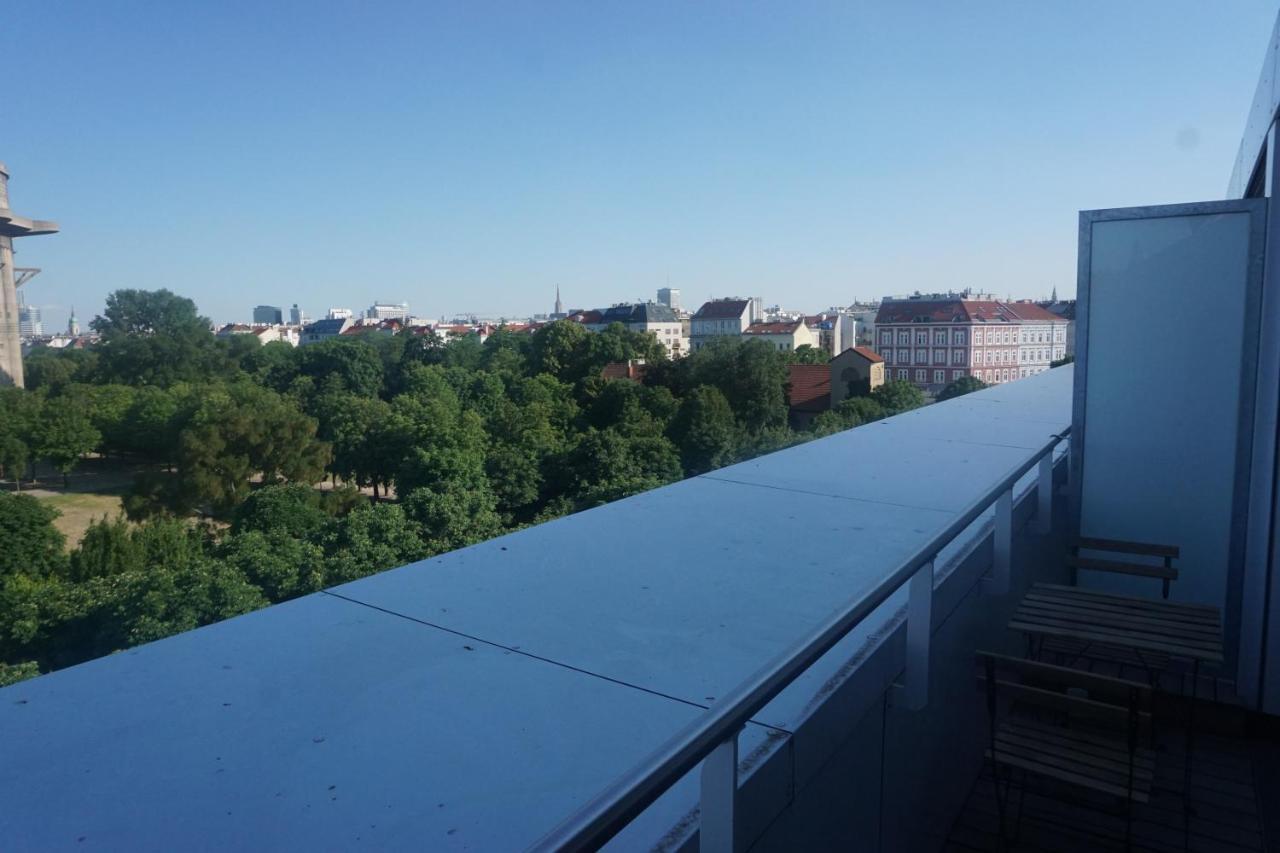 Augartenblick Penthaus 17 - Blick zum Riesenrad Wien Exterior foto